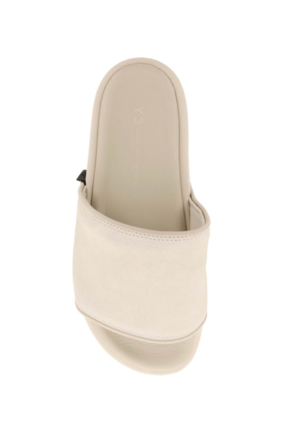 Y-3 Men's Slip On Platform Slide Sandals In Grey