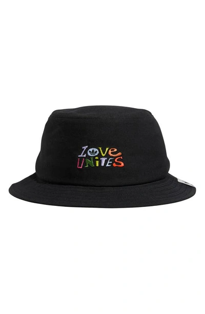 Shop Adidas Originals Love U Bucket Hat In Black