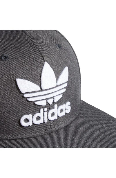 Shop Adidas Originals Trefoil Chain Snapback Baseball Cap In Dark Grey