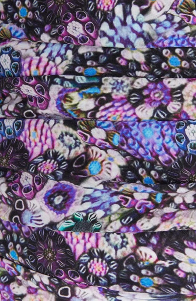 Shop Isabel Marant Milendi Floral Print Asymmetric Stretch Silk Skirt In Ultra Violet