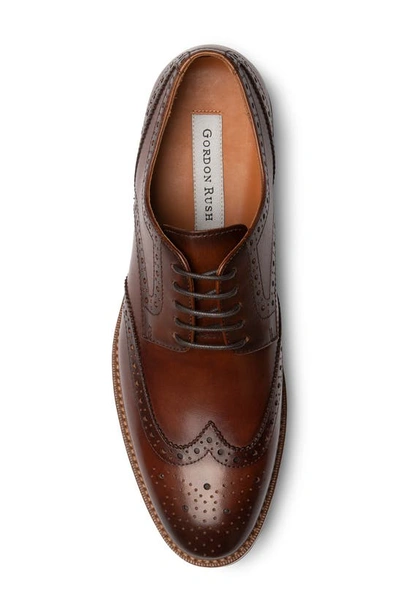 Shop Gordon Rush Concord Wingtip Derby In Whiskey