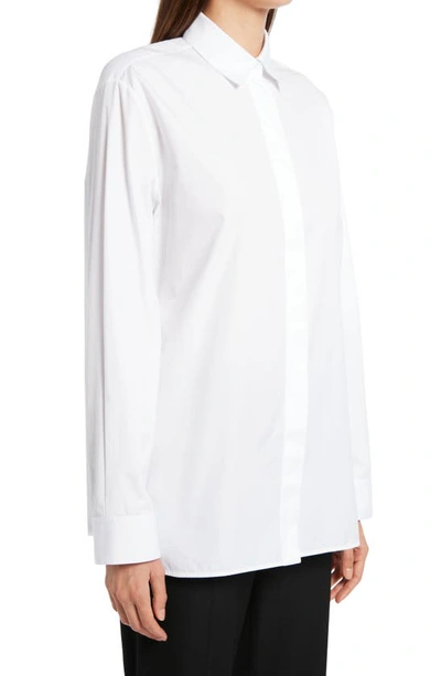 Shop The Row Big Sisea Cotton Poplin Button-up Shirt In Optic White