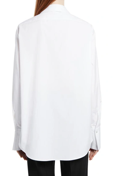 Nuno Asymmetric Placket Button up Shirt In Optic White