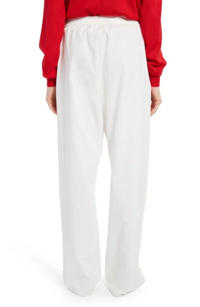 Shop The Row Andreas Cotton & Silk Satin Wide Leg Pants In Natural White