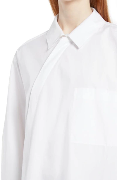 Nuno Asymmetric Placket Button up Shirt In Optic White