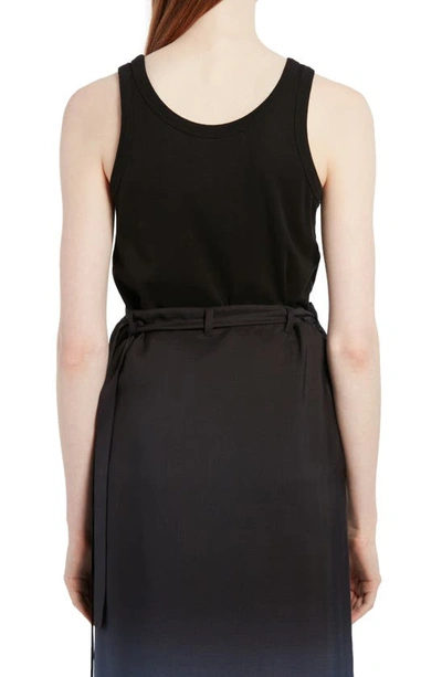 Shop The Row Frankie Rib Organic Cotton Tank Top In Black