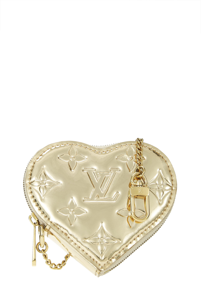 Louis Vuitton Silver Monogram Miroir Porte Monnaie Heart Coin Pouch - Ann's  Fabulous Closeouts