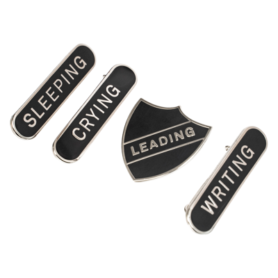 Shop Raf Simons Set Of 4 Badges In Black