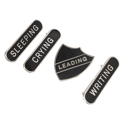 Raf Simons Set Of 4 Brooches In Black
