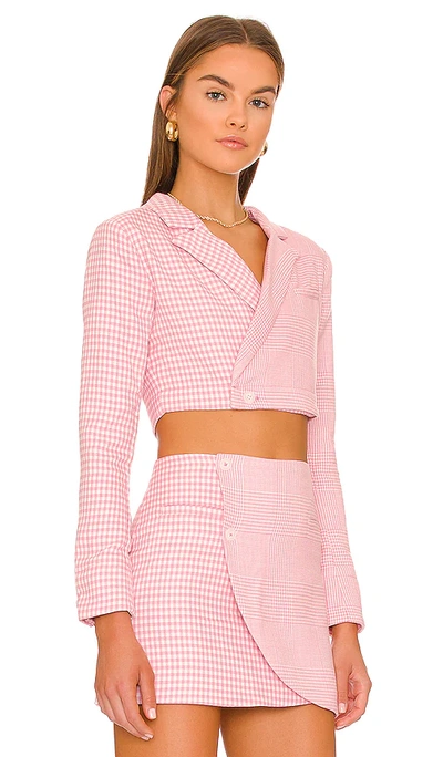Shop Majorelle Nell Cropped Blazer In Pink