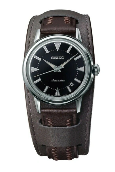 Pre-owned Seiko Prospex Alpinist 1959 Design Re-creation Leather Strap Watch Sje085