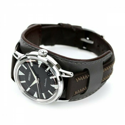 Pre-owned Seiko Prospex Alpinist 1959 Design Re-creation Leather Strap Watch Sje085