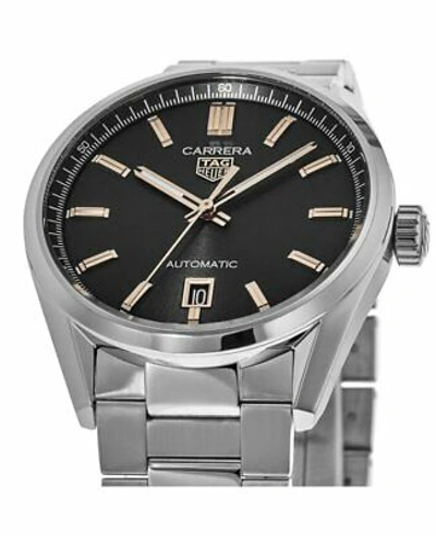 Pre-owned Tag Heuer Carrera Automatic Black Rose Gold Men's Watch Wbn2113.ba0639