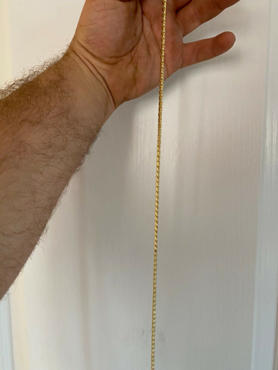 Pre-owned Silver Men's Solid 10k Yellow Gold Miami Cuban Link Chain Or Bracelet Box Lock Necklace