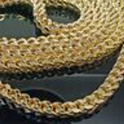 Pre-owned Globalwatches10 Real 10k Yellow Gold Franco Chain 5mm 24" Necklace Thick Men Chain Authentic 10k