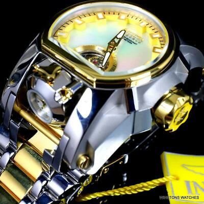 Pre-owned Invicta Reserve Magnum Bolt Zeus Tourbillon Mop 2 Tone Steel 52mm Watch