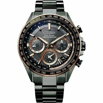 Pre-owned Citizen Cc4016-67e [attesa Eco-drive Gps Act Black Titanium Series]