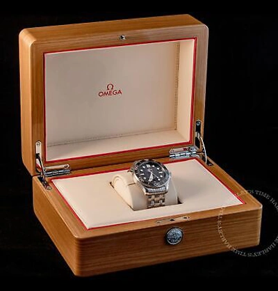 Pre-owned Omega Seamaster Diver 300m Black Dial Watch 42mm Steel Bracelet