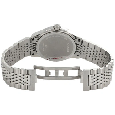 GUCCI Pre-owned Ya126401 Genuine Diamond Watch Silver Dial Timeless 38mm Steel 1.75 Ct. In White
