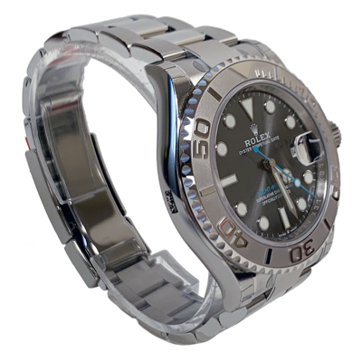 Pre-owned Rolex Yacht-master 40mm 126622 Dark Rhodium Blue Hand Steel & Platinum