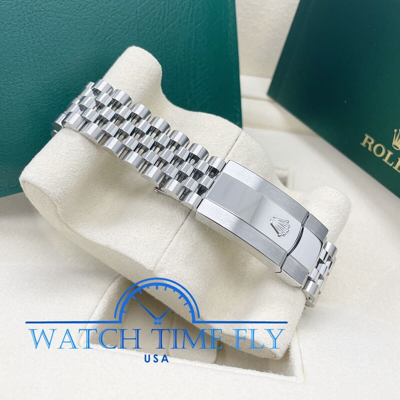 Pre-owned Rolex 126300 Datejust 41mm Smooth Bezel Rhodium Grey Dial Jubilee Bracelet