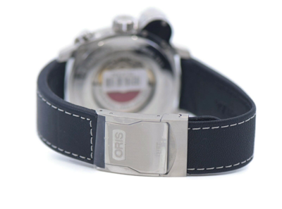 Pre-owned Oris Bc4 Flight Timer Chronograph Stainless Steel Watch 7615