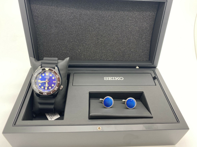 Pre-owned Seiko Prospex Marine Master Limited Edition Set Cufflinks Watch Sla053