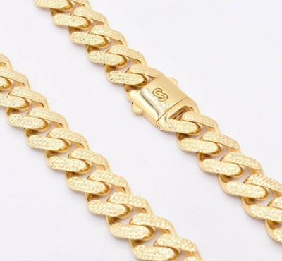 Pre-owned Bayam 15mm Mens Miami Cuban Diamond Cut Royal Link Chain Necklace Real 10k Yellow Gold In 24"
