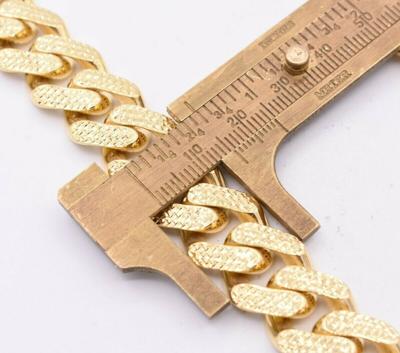 Pre-owned Bayam 15mm Mens Miami Cuban Diamond Cut Royal Link Chain Necklace Real 10k Yellow Gold In 24"