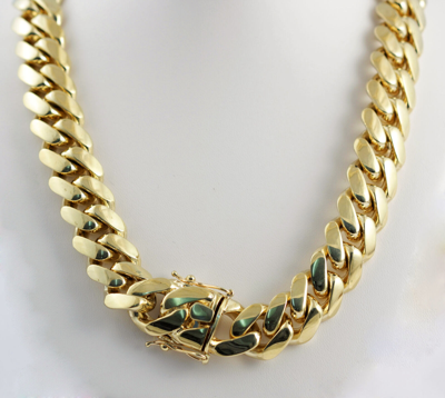 Pre-owned Gd Diamond 621 Gram 14k Yellow Solid Gold Men's Heavy Miami Cuban Chain Necklace 30" 17 Mm In No Stone