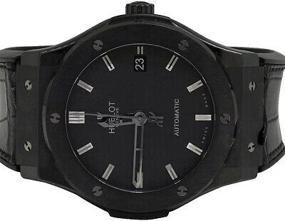 Pre-owned Hublot Mens  Classic Fusion 511.cm.1171.rx 45mm Black Ceramic Automatic Watch