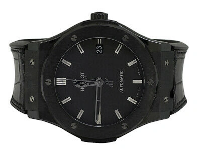 Pre-owned Hublot Mens  Classic Fusion 511.cm.1171.rx 45mm Black Ceramic Automatic Watch