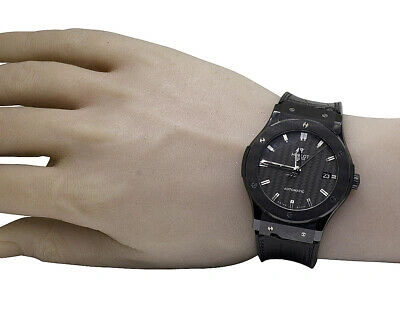 Pre-owned Hublot Mens  Classic Fusion 511.cm.1171.rx 45mm Black Ceramic Automatic Watch