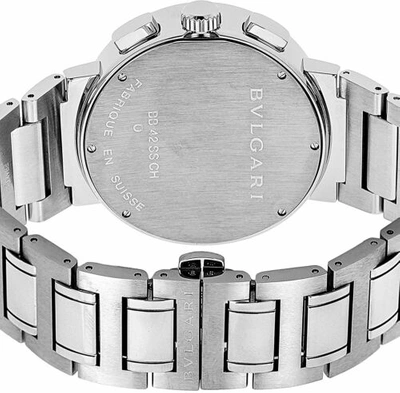 Pre-owned Bvlgari Automatic Chronograph White Dial Men's Watch Stainless Steel Bb42wssdch