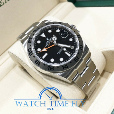 Pre-owned Rolex 226570 Oyster Perpetual Explorer Ii Watch Black Dial Oyster Bracelet 42mm