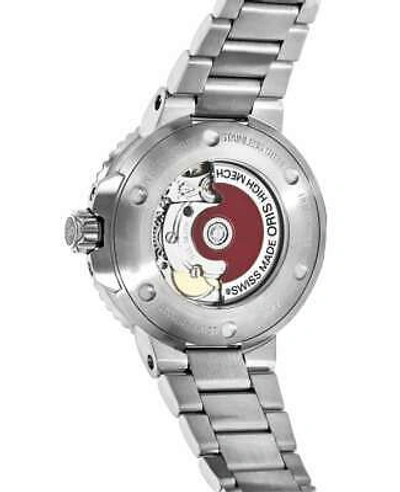 Pre-owned Oris Aquis Date Red Cherry Dial Men's Watch 01 733 7766 4158-07 8 22 05peb