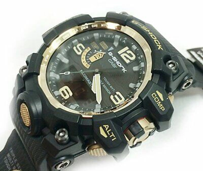 Pre-owned G-shock Casio  Gwg1000gb-1a Mudmaster Multiband 6 Solar Triple Sensor Gold