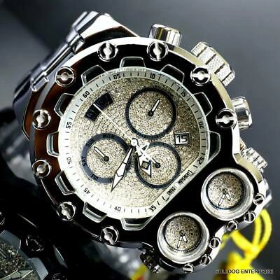 Pre-owned Invicta Bolt Magnum Tria 2.5 Ctw Diamond Steel Swiss Chronograph 52mm Watch