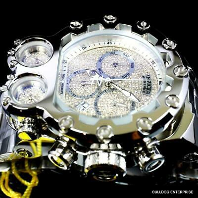 Pre-owned Invicta Bolt Magnum Tria 2.5 Ctw Diamond Steel Swiss Chronograph 52mm Watch