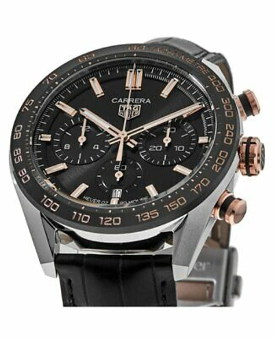 Pre-owned Tag Heuer Carrera Chronograph Black Dial Men's Watch Cbn2a5a.fc6481