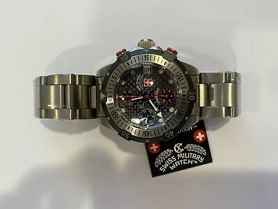 Pre-owned Swiss Military Cx  20000 Ft Diving Watch Guinness Record Eta 7750 Cosc Blk