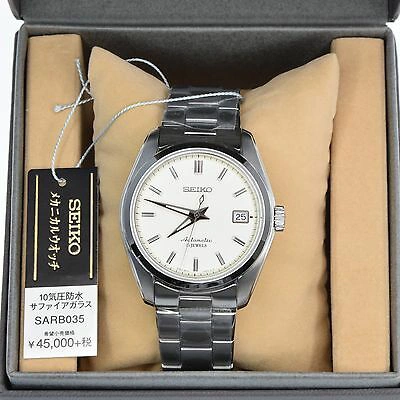 Pre-owned Seiko Sarb035 Mechanical Automatic Stainless Steel Wrist Watch White Face Japan