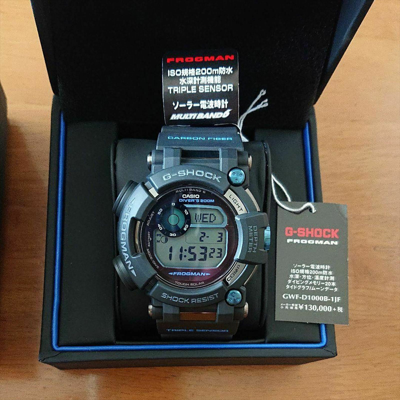 Pre-owned Casio G-shock Gwf-d1000b-1jf Master Of Frogman Multi Band 6 Men's Watch