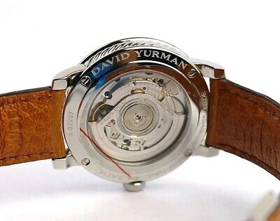 Pre-owned David Yurman Stainless Steel & St. Silver Watch Cognac Boxed $3200 Swiss