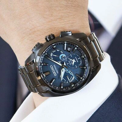 Pre-owned Seiko 2021  Astron Gps Solar Global Line Sports 5x Ti Sbxc105 Limited Men's Watch