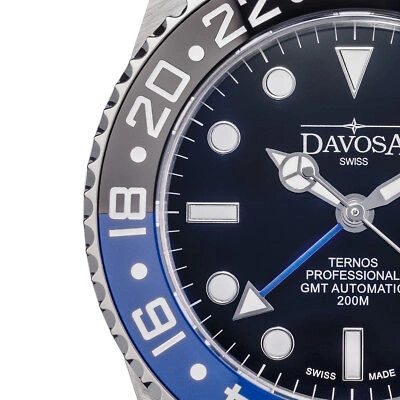 Pre-owned Davosa Swiss Ternos Batman Professional Tt Gmt 16157145 Automatic Men's Watch