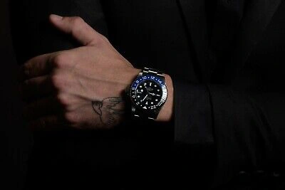 Pre-owned Davosa Swiss Ternos Batman Professional Tt Gmt 16157145 Automatic Men's Watch