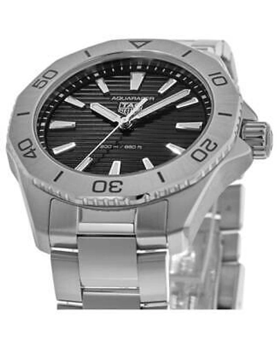 Pre-owned Tag Heuer Aquaracer Quartz Black Dial Steel Men's Watch Wbp1110.ba0627