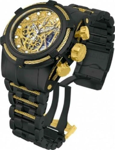Pre-owned Invicta Reserve 13665 Bolt Swiss Made Dubois Depraz Chrono 14k Gold Mens Watch