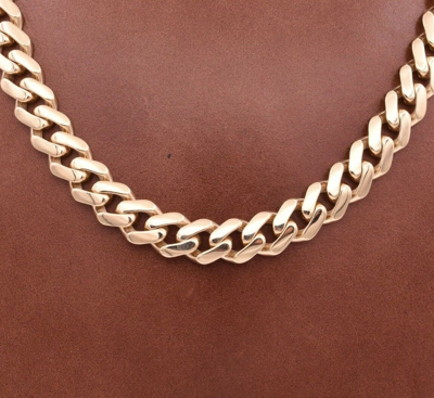 Pre-owned Bayam 9mm Mens Miami Cuban Royal Link Chain Necklace Box Clasp Real 10k Yellow Gold In 20"